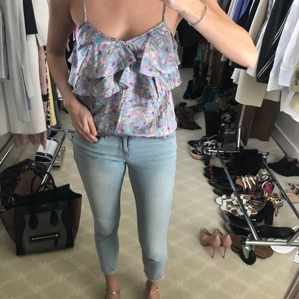 COLORFUL TIBI SILK TOP SIZE 4